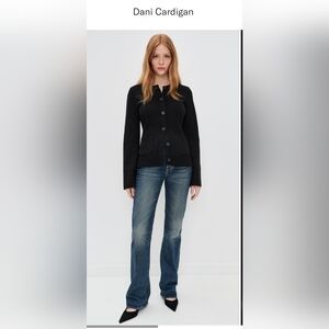 Pistola Dani Patch Pocket Cardigan in Noir, Size Large, Style#POOO62117YV-NOIRO